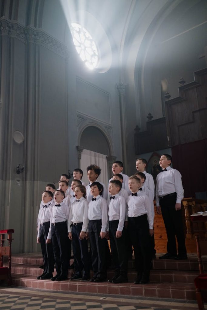 A Choir Singing in Church
